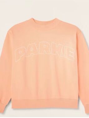 Women's Mockneck Pullover Sweatshirt - Parke x Target Peach Orange L/XL